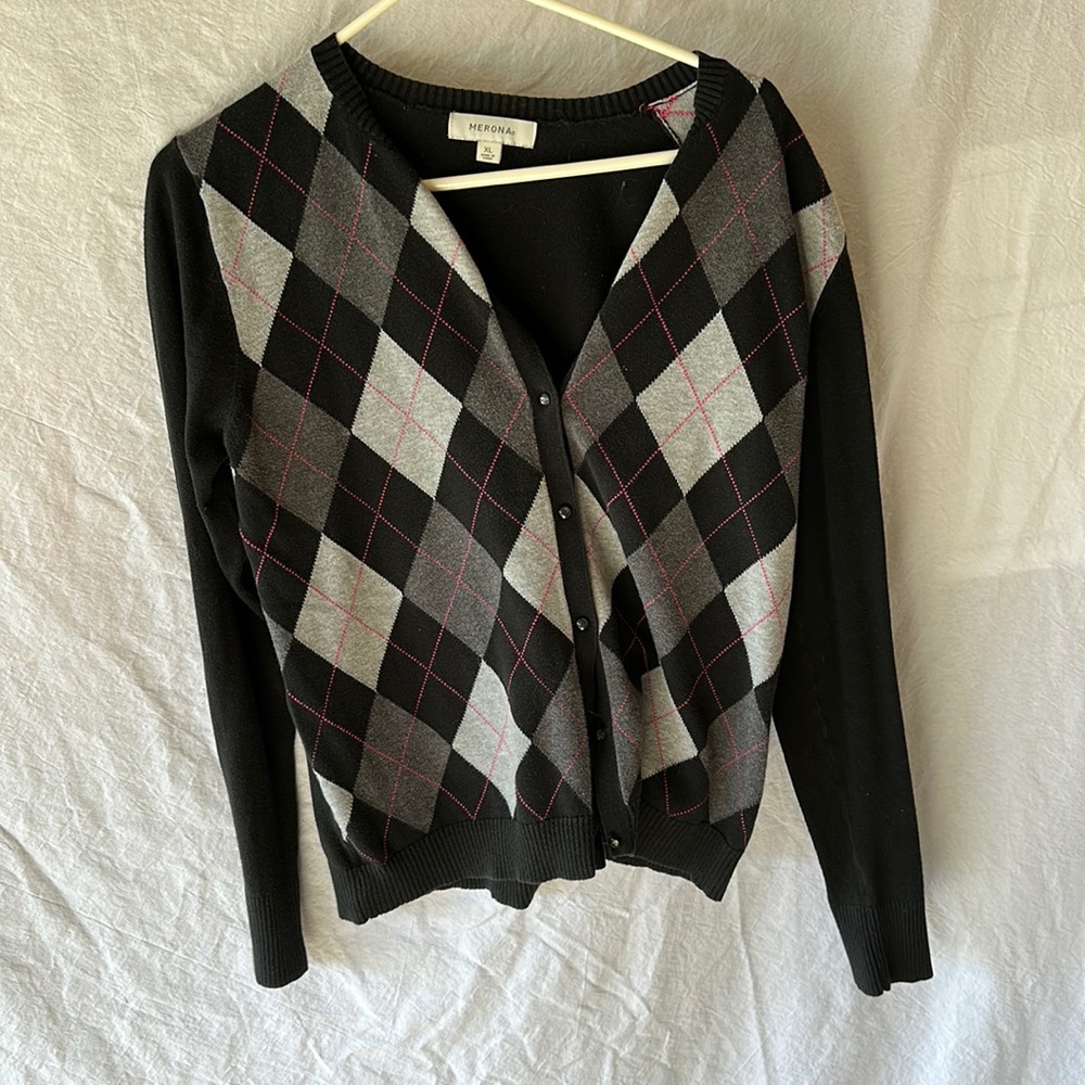 Argyle Cardigan Vintage
